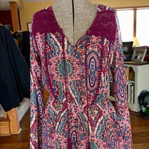 love, Fire Bell Sleeve Multicolored Top